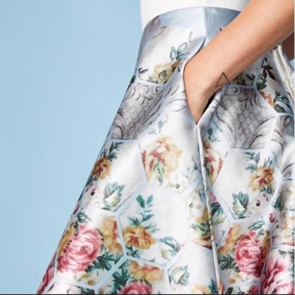 Nwt Ted Baker Atisana Patchwork Bardot Dress - image 3